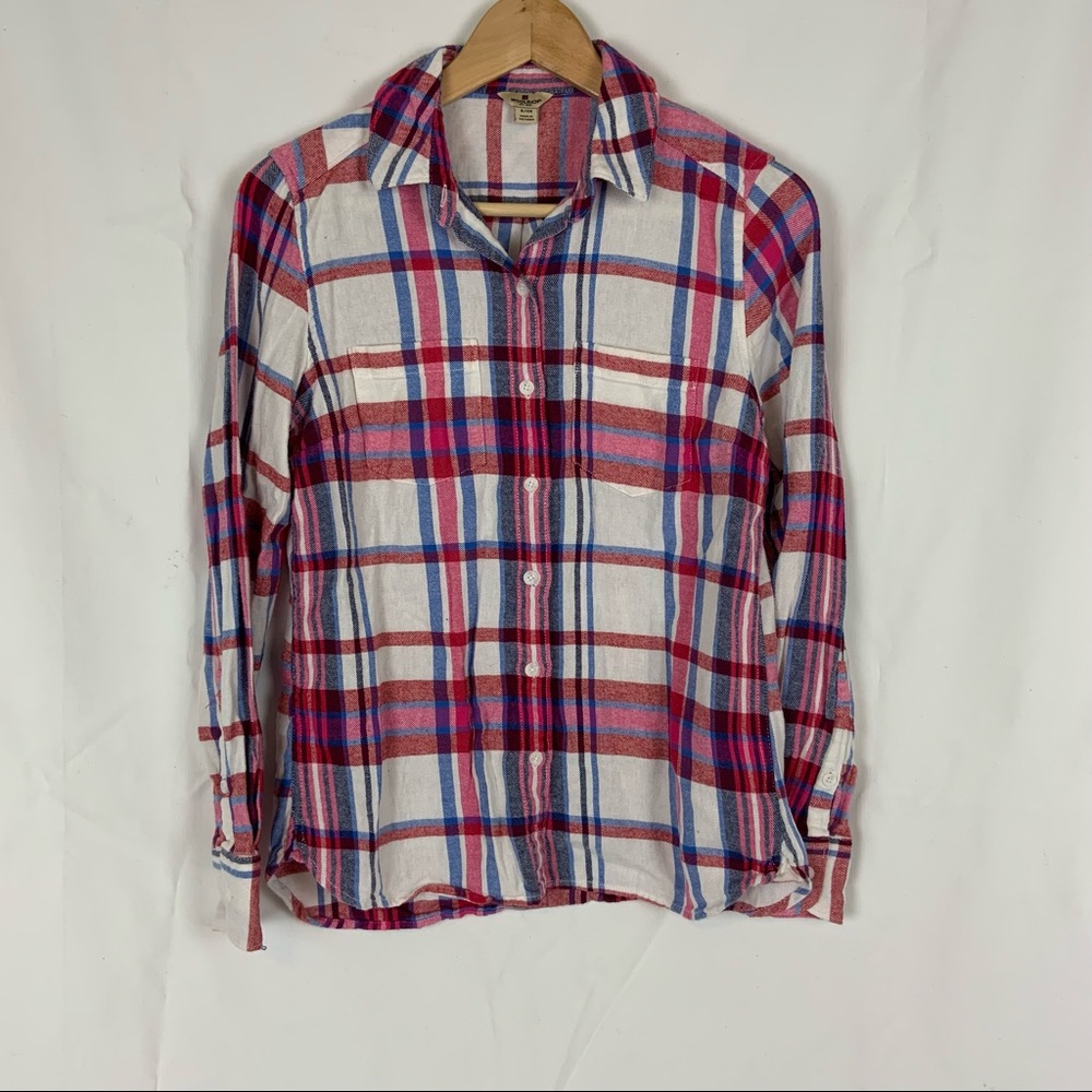 Woolrich Cotton PLAID Button Down USA Shirt Sz S